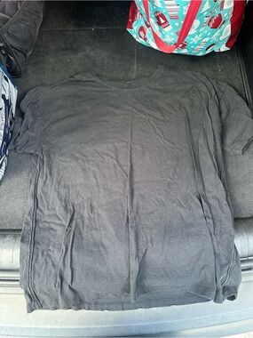 aerie  Black Crew Neck Short Sleeve Tee
